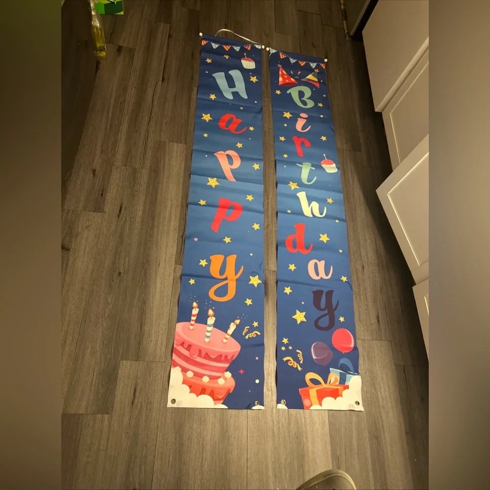 Happy Birthday door Decorations,72 x 12,for Kids Boys Girls, Colorful Birthday